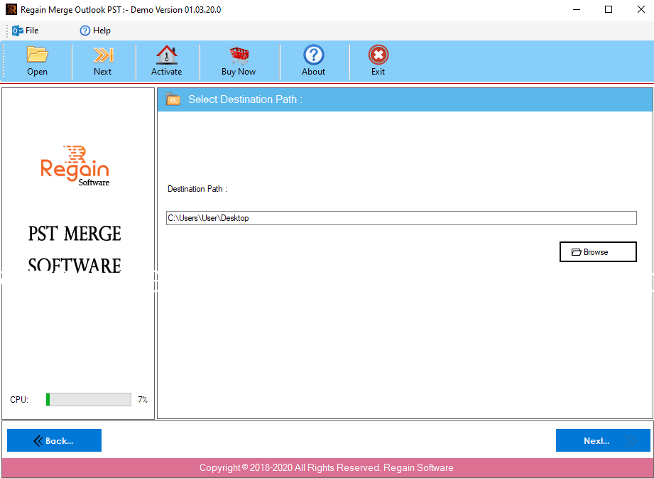 Regain PST Merger Screenshots